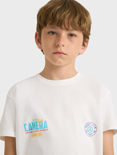 CAMISETA CAMERA KIDS BLANCO