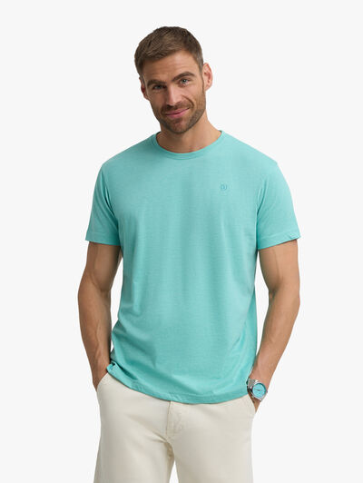 CAMISETA MELANGE TURQUESA