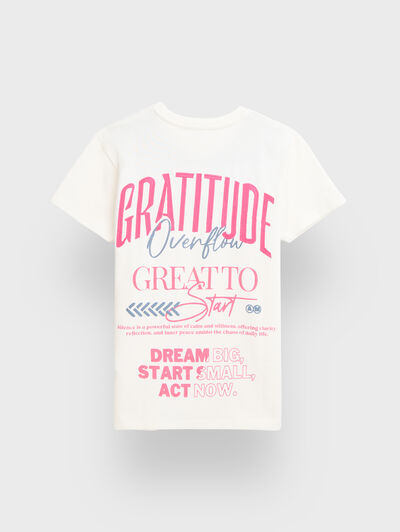 CAMISETA GRATITUDE KIDS BLANCO