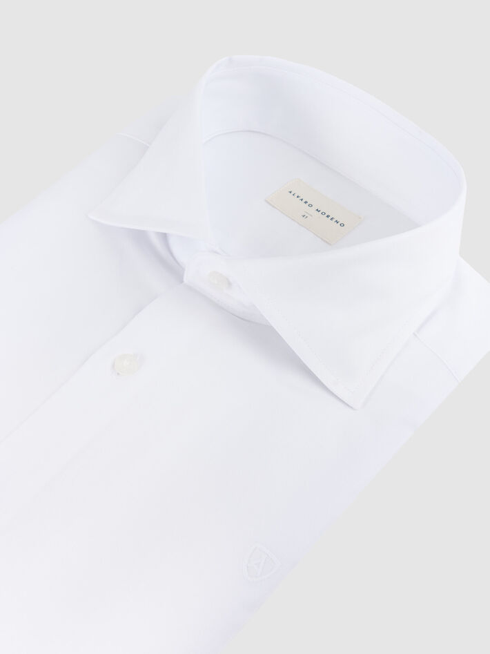 CAMISA VESTIR HERRINGBONE BLANCO