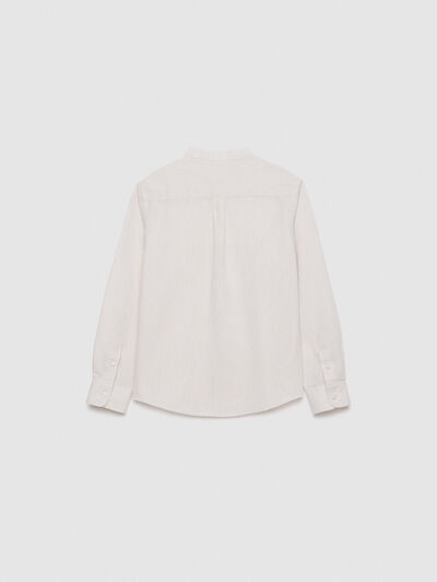 CAMISA LINO MAO KIDS BEIGE