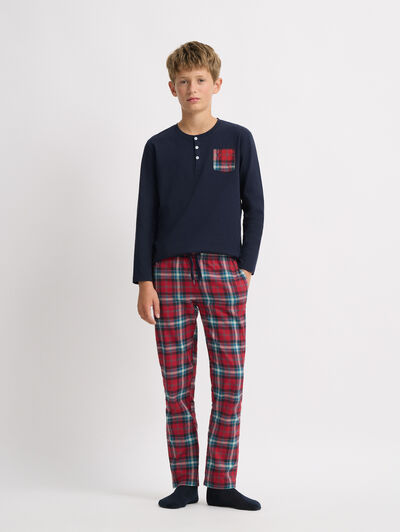 PIJAMA FRANELA KIDS ROJO