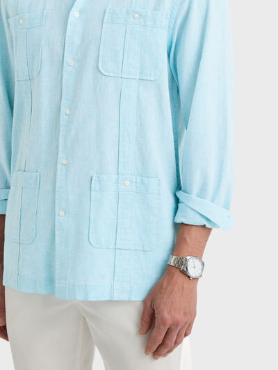 CUBANA LINO CHAMBRAY AZUL