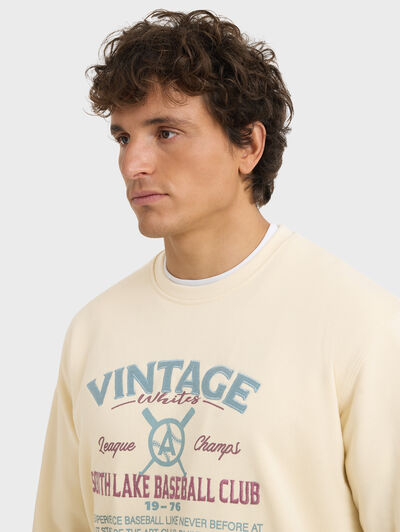 SUDADERA VINTAGE BEIGE
