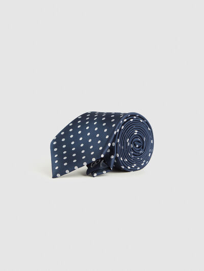 CORBATA JACQUARD MF AZUL MARINO