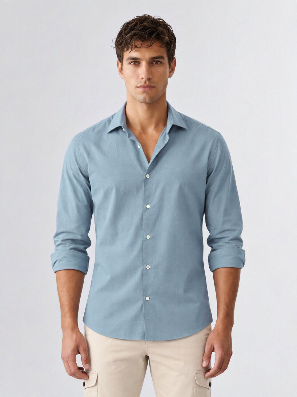 CAMISA TWILL PEACH