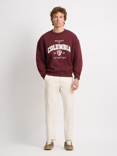 SUDADERA COLUMBIA BURDEOS