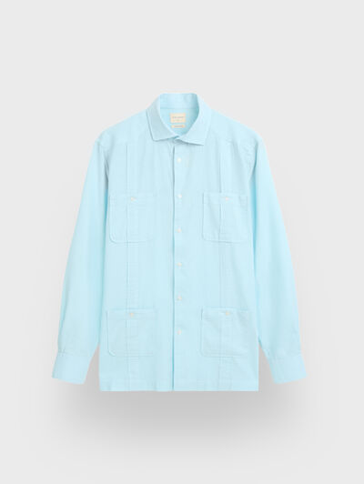 CUBANA LINO CHAMBRAY VERDE AGUA