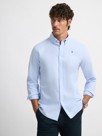 CAMISA OXFORD BASIC CELESTE