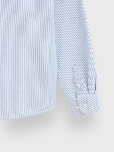CAMISA OXFORD MIL RAYAS KIDS AZUL
