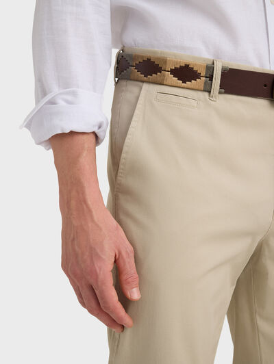 PANTALON OBLIQUE BEIGE