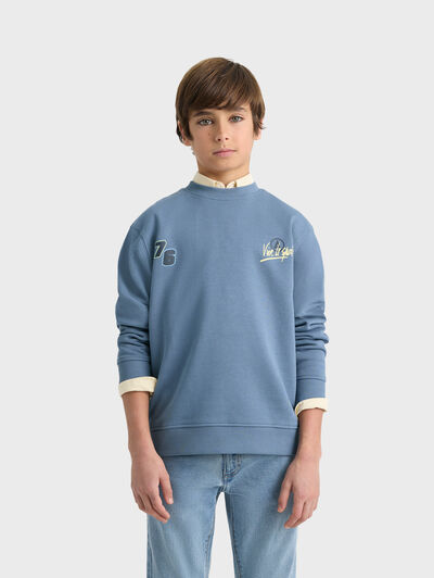 SUDADERA RACE KIDS AZUL
