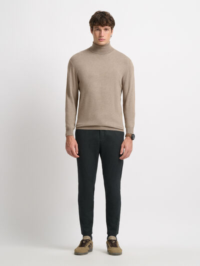 JERSEY CUELLO VUELTO CAMEL