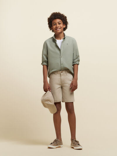 CAMISA OXFORD DYE KIDS VERDE