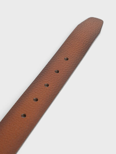 CINTURON PIEL ROUGH CAMEL