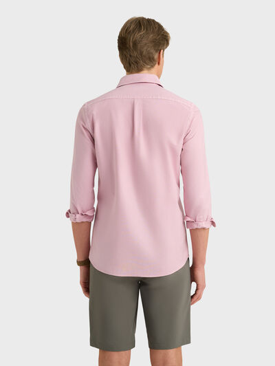 CAMISA OXFORD DYE TIE COLLAR ROSA