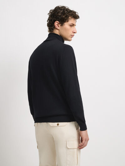 JERSEY ROLL COLLAR NEGRO