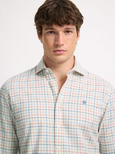 CAMISA HUNTER CHECKS AZUL MARINO