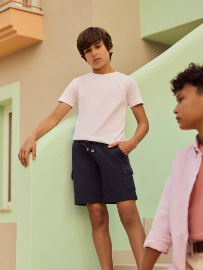 BERMUDA CARGO PUNTO KIDS AZUL MARINO