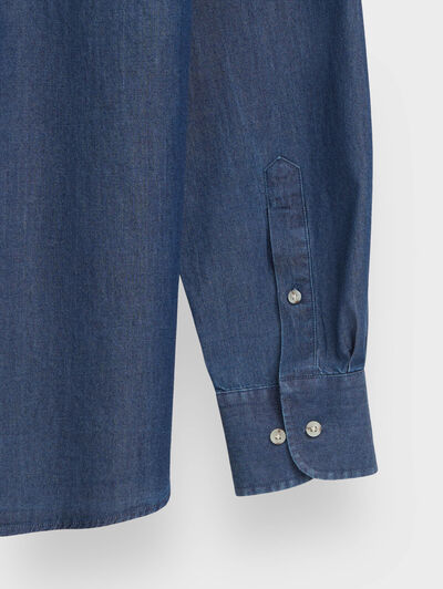 CAMISA DENIM TIE AZUL MARINO