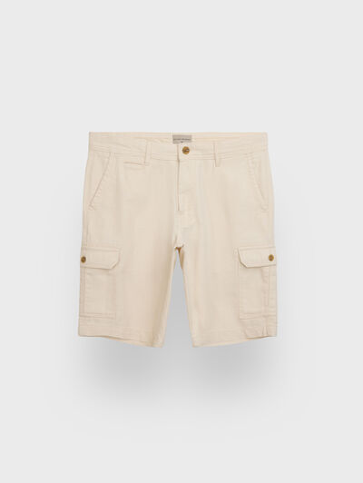 BERMUDA TINTADA CARGO BEIGE