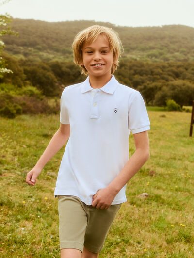 POLO BASIC KIDS BLANCO