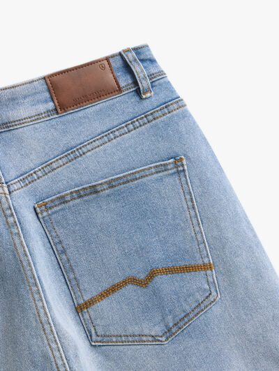 BERMUDA DENIM VUELTA CELESTE