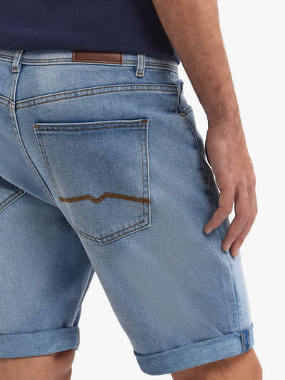 BERMUDA DENIM VUELTA CELESTE