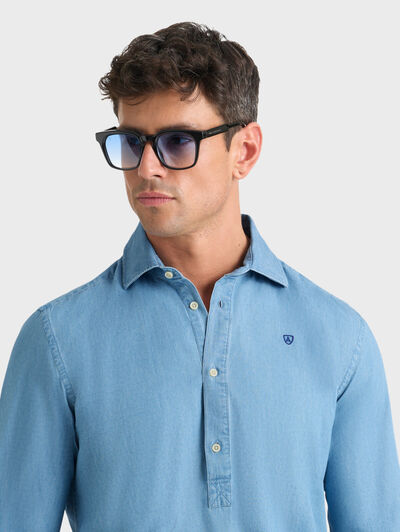POLERA DENIM AZUL