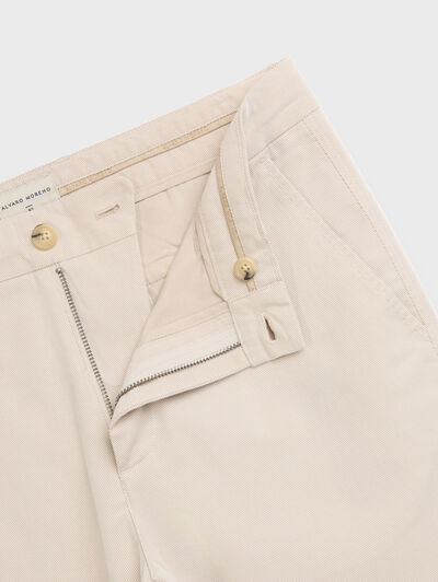 PANTALON DIAGONAL BEIGE