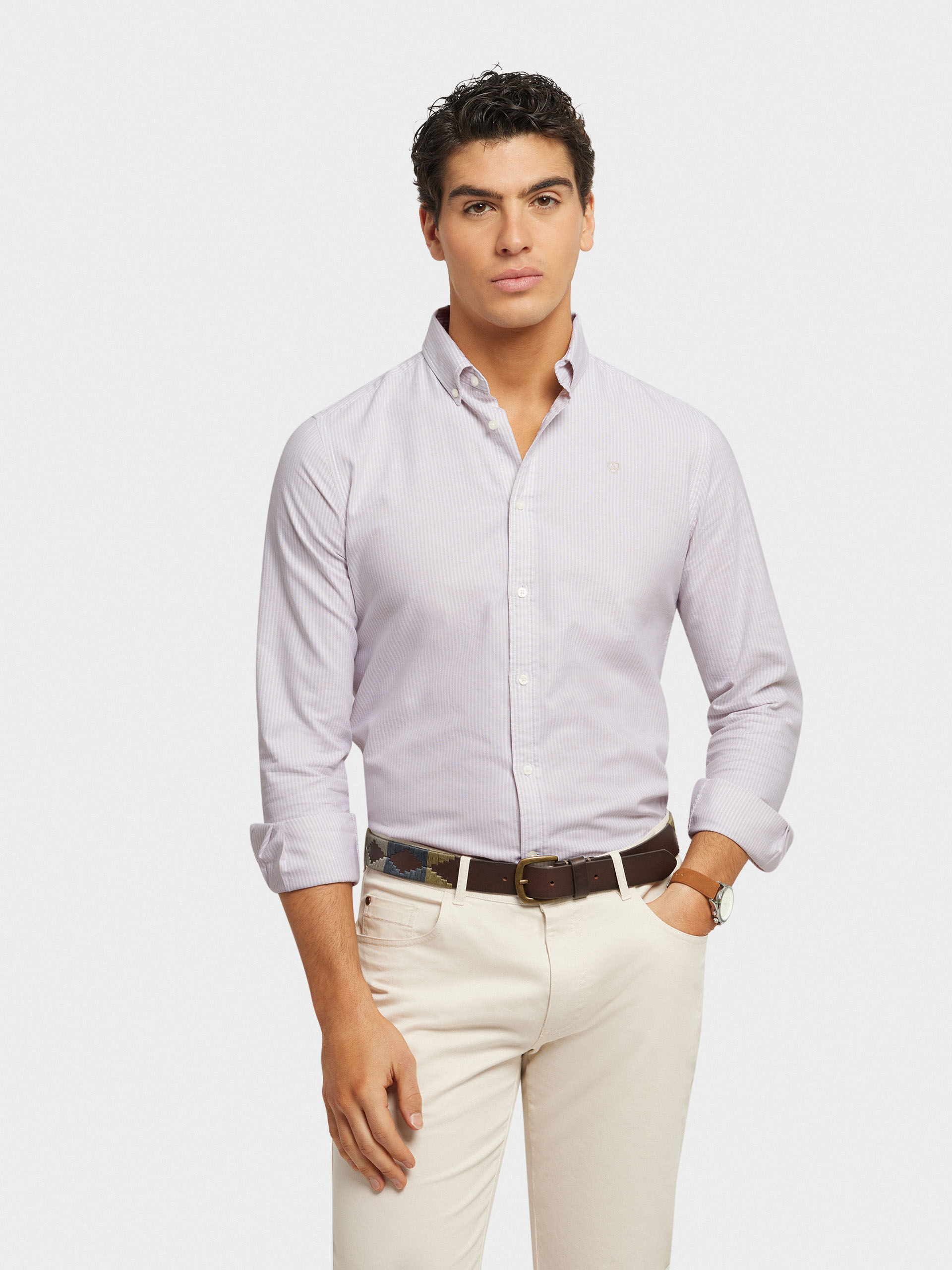 CAMISA OXFORD CLASS BEIGE