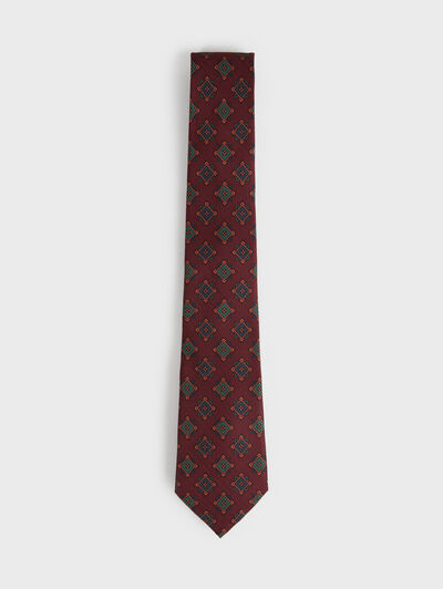 CORBATA PRINTED BURDEOS