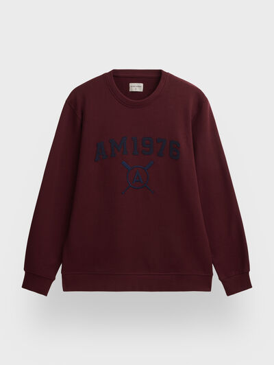 SUDADERA PATCH BURDEOS