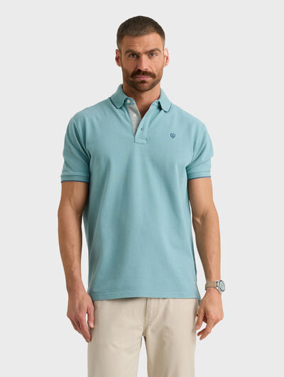 POLO CONTRAST AZUL