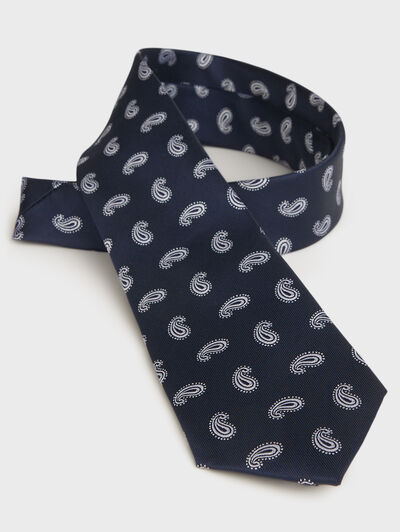 CORBATA JAQUARD MF AZUL MARINO