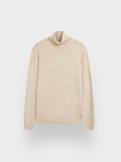 JERSEY CUELLO VUELTO BEIGE