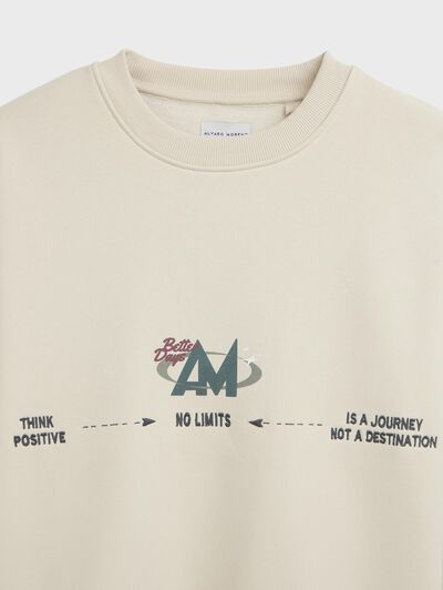SUDADERA POSITIVE BEIGE
