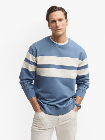 SUDADERA STRIPES AZUL