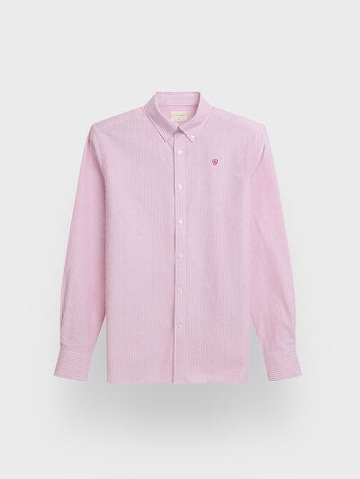 CAMISA OXFORD STRIPES ROJO