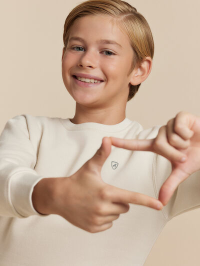 SUDADERA BASICA KIDS CRUDO