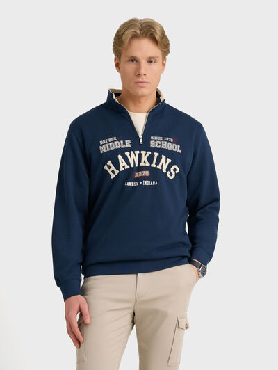 SUDADERA HAWKINS AZUL MARINO