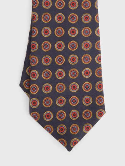 CORBATA PRINTED AZUL MARINO