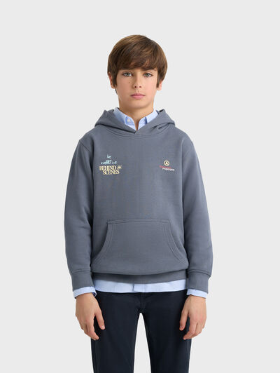 SUDADERA POPCORN KIDS AZUL MARINO