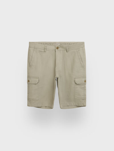 BERMUDA TINTADA CARGO VERDE