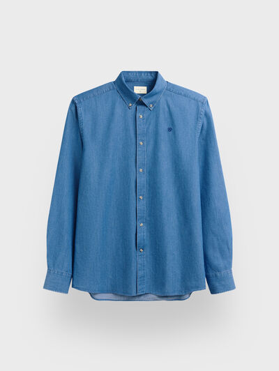 CAMISA DENIM BUTTON DOWN AZUL