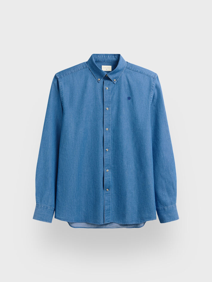CAMISA DENIM BUTTON DOWN AZUL