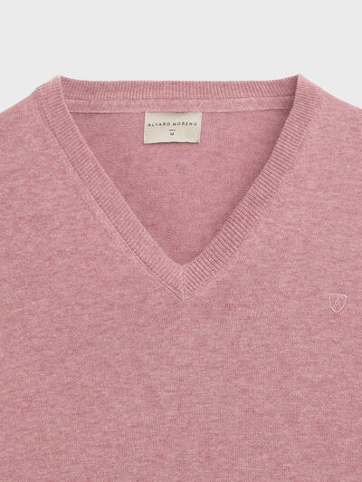 JERSEY V-NECK ROSA