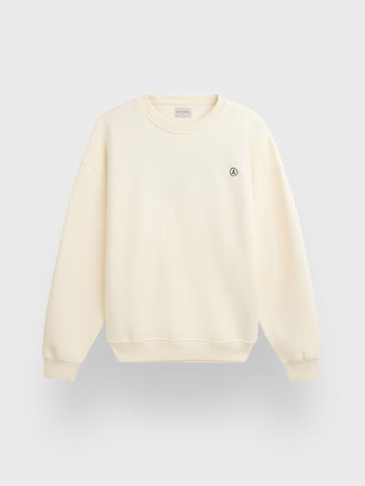 SUDADERA BASICA OVERSIZE CRUDO