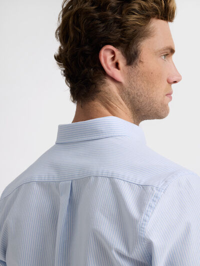CAMISA OXFORD STRIPES CELESTE