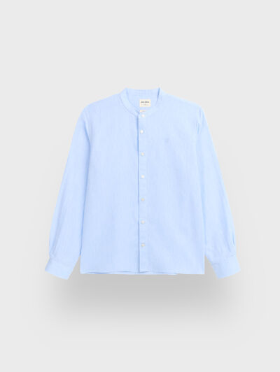 CAMISA LINO MAO KIDS CELESTE